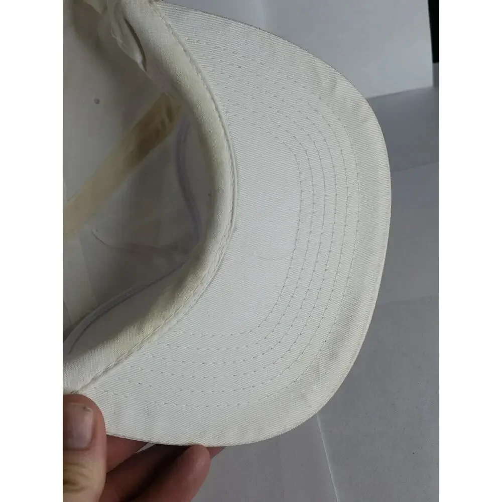 Unr Leavitt Hat Cap Mens White 80s 90s Snapback Steel Metal Company Rope